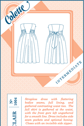 Colette Patterns - Eclair Strapless Dress